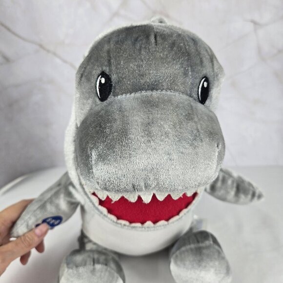 Build A Bear Toothy Shark Plush Stuffed Animal Gray White Child Safe Eyes - Picture 8 of 13